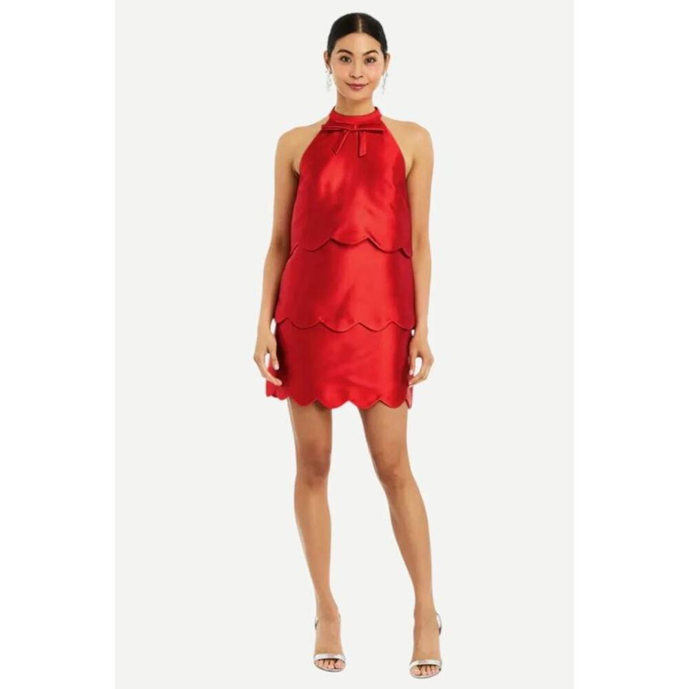 Mestiza New York Cannes Convertible Mini Dress in Rose Red 2
